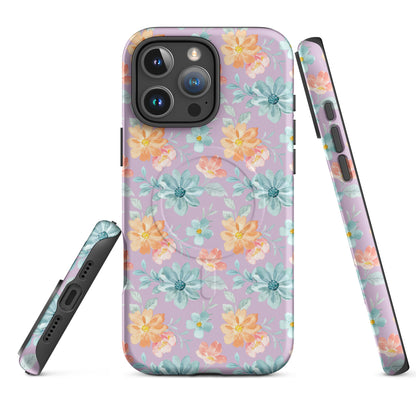 Watercolor Flowers MagSafe Tough Case for iPhone