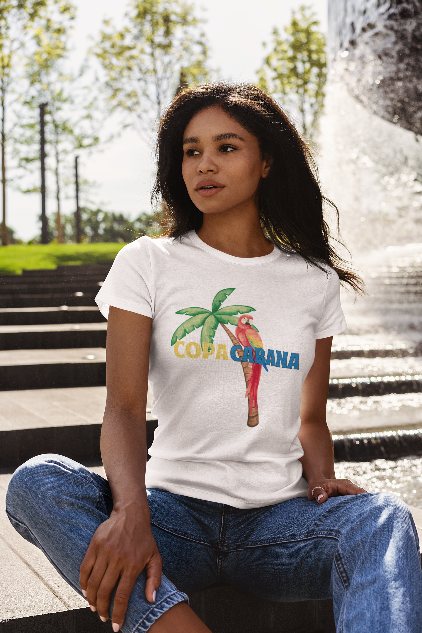 Copacabana Parrot Graphic Tee