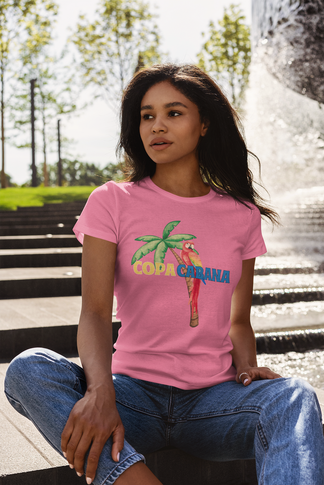 Copacabana Parrot Graphic Tee