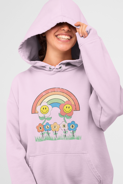 Bliss Rainbow Flowers Premium Soft Hoodie
