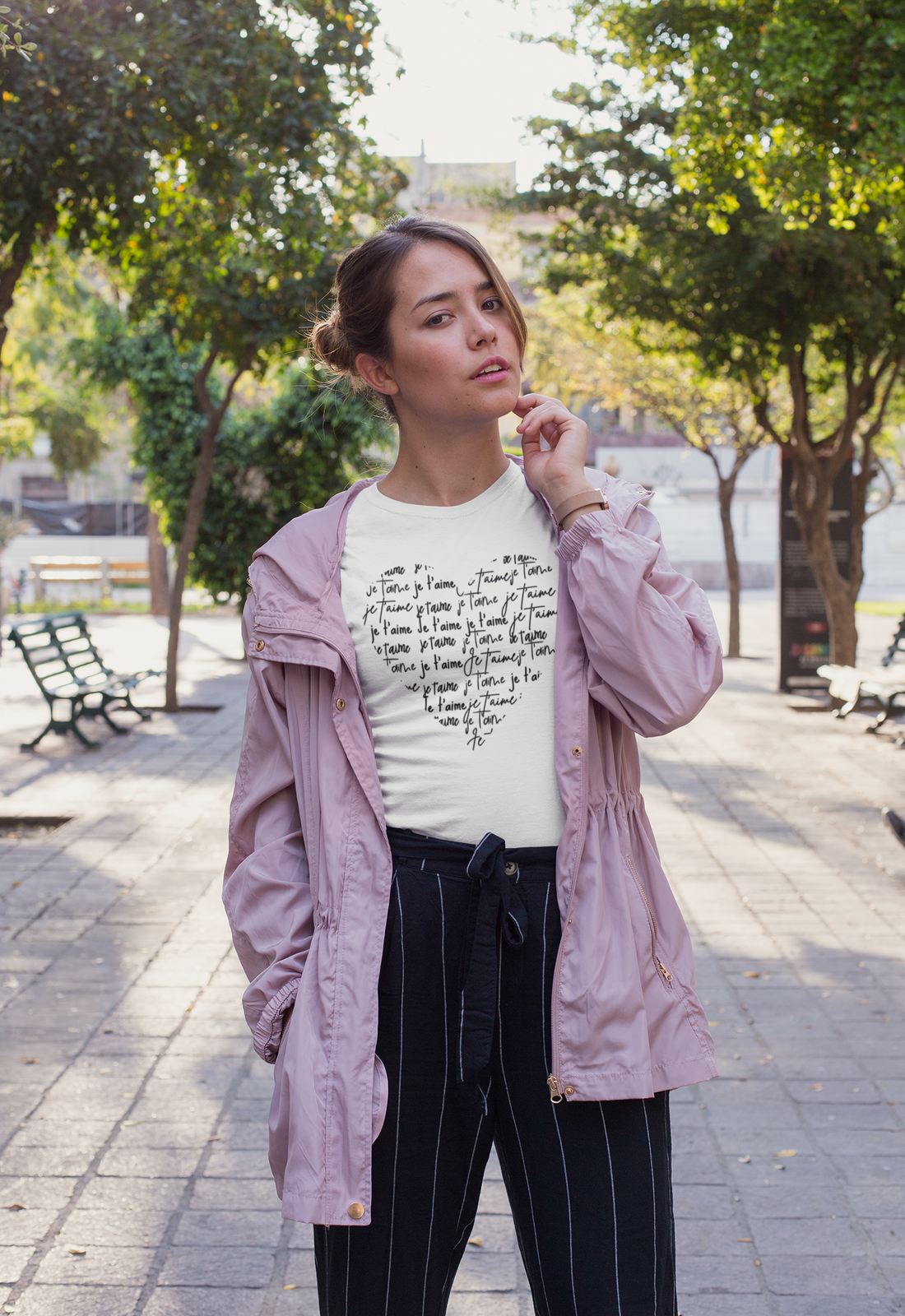 Je T’aime Heart White Tee
