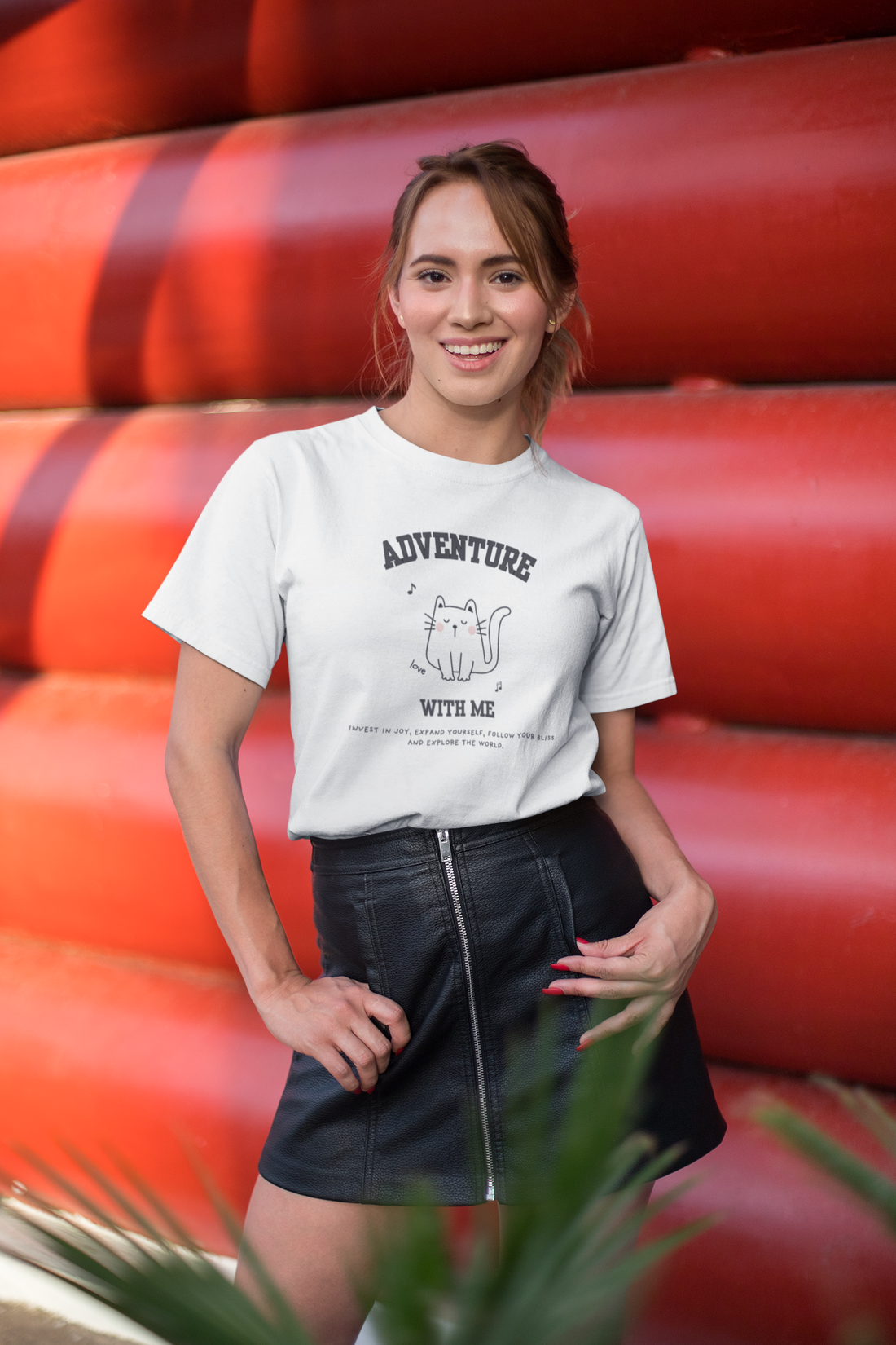 Adventure with Me Cat Relaxed Tee