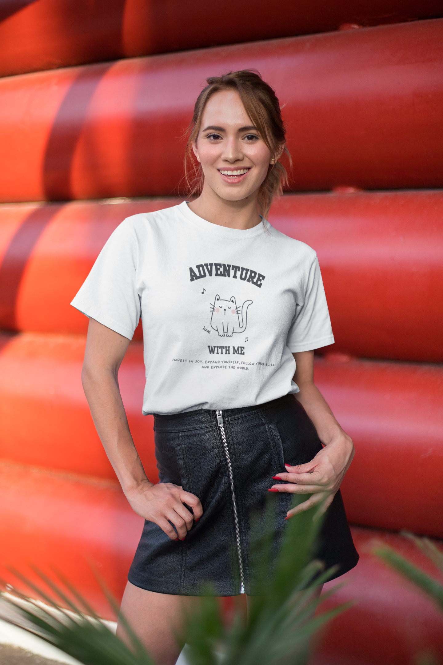Adventure with Me Cat Relaxed Tee