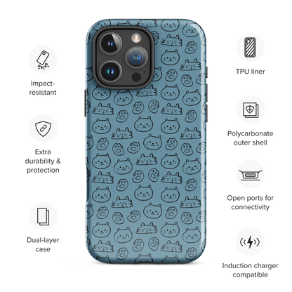 Blue Cat Parade Tough Case for iPhone