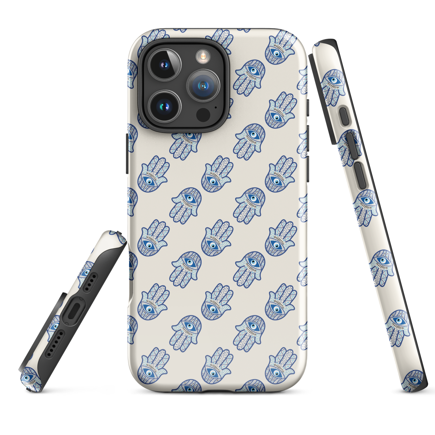 Azure Hamsa Charm Tough Case for iPhone