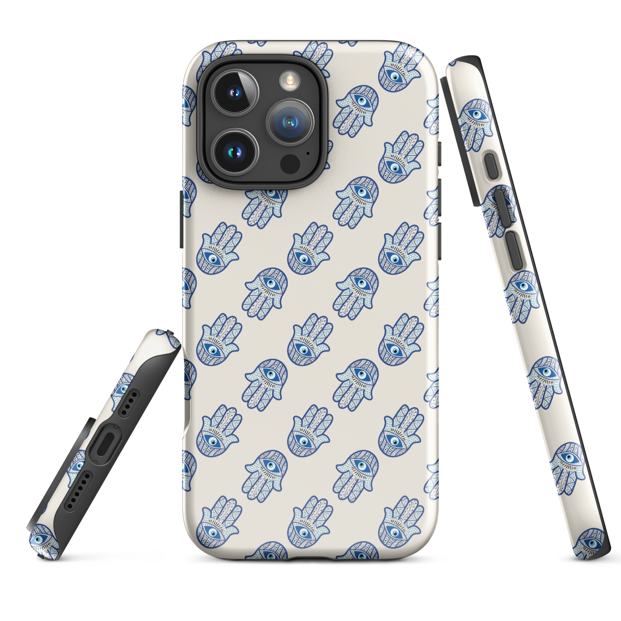 Azure Hamsa Charm Tough Case for iPhone