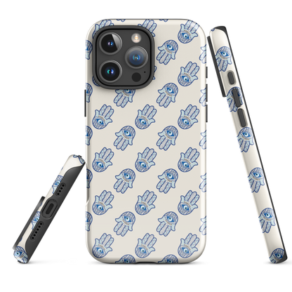 Azure Hamsa Charm Tough Case for iPhone