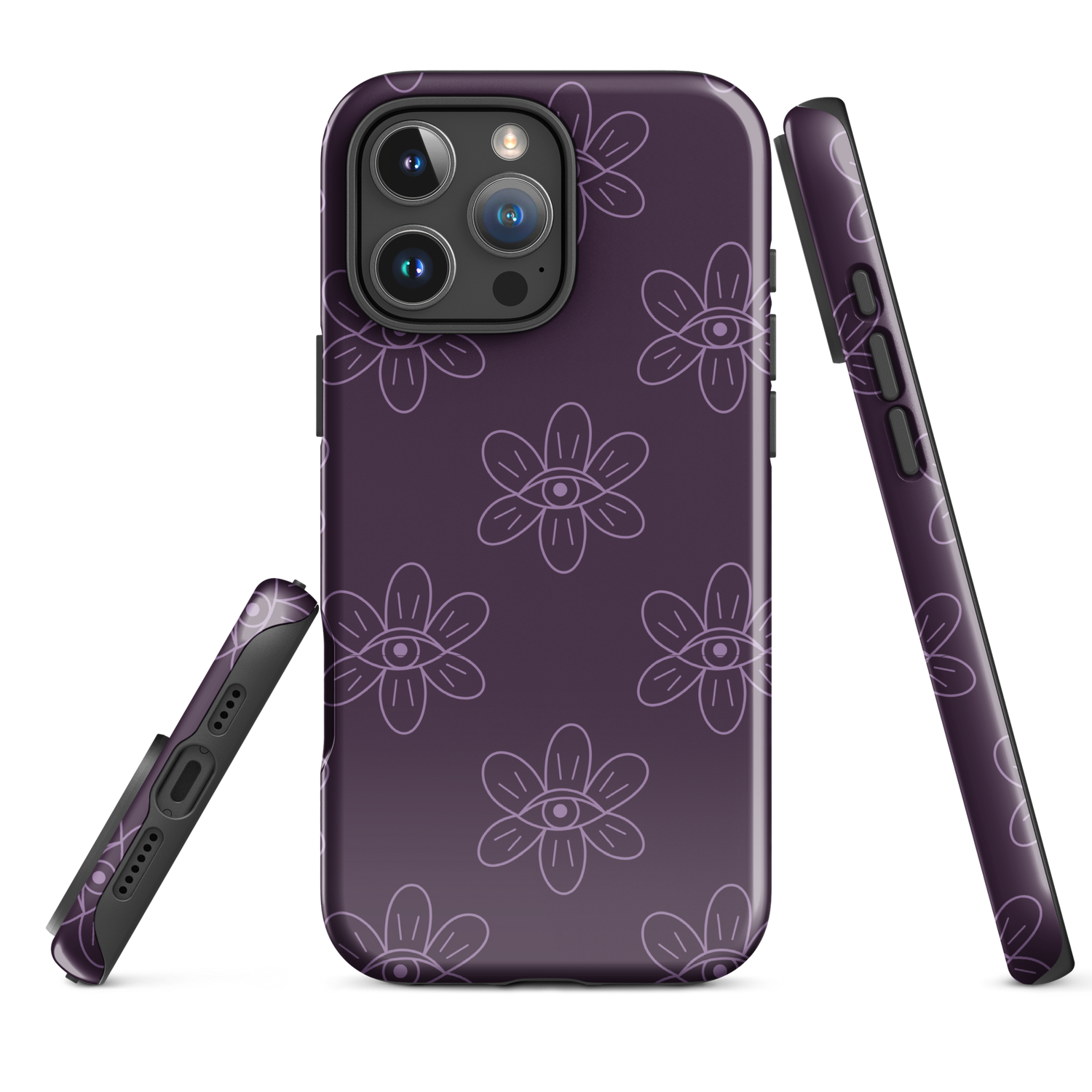 Floral All-Seeing Eye Tough Case for iPhone