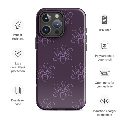 Floral All-Seeing Eye Tough Case for iPhone