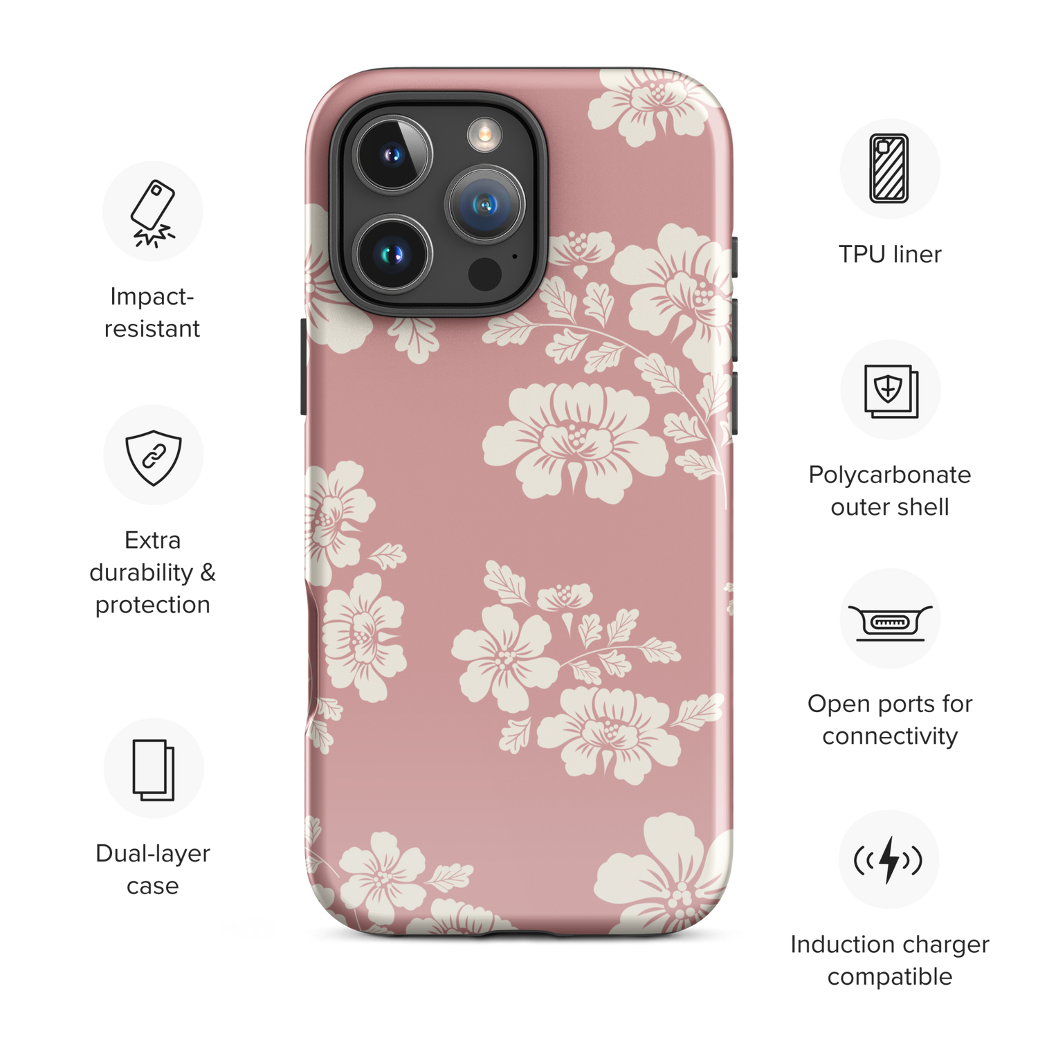 Rose Bloom Tough Case for iPhone