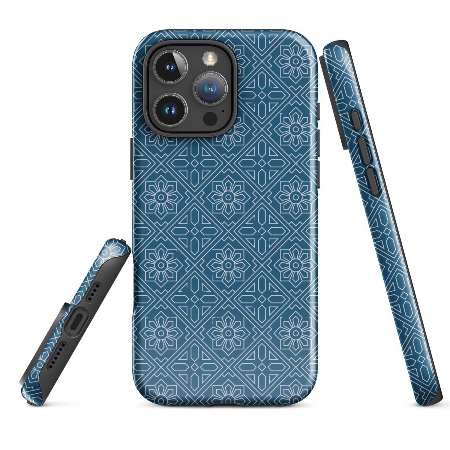 Indigo Tile Chic Tough Case for iPhone