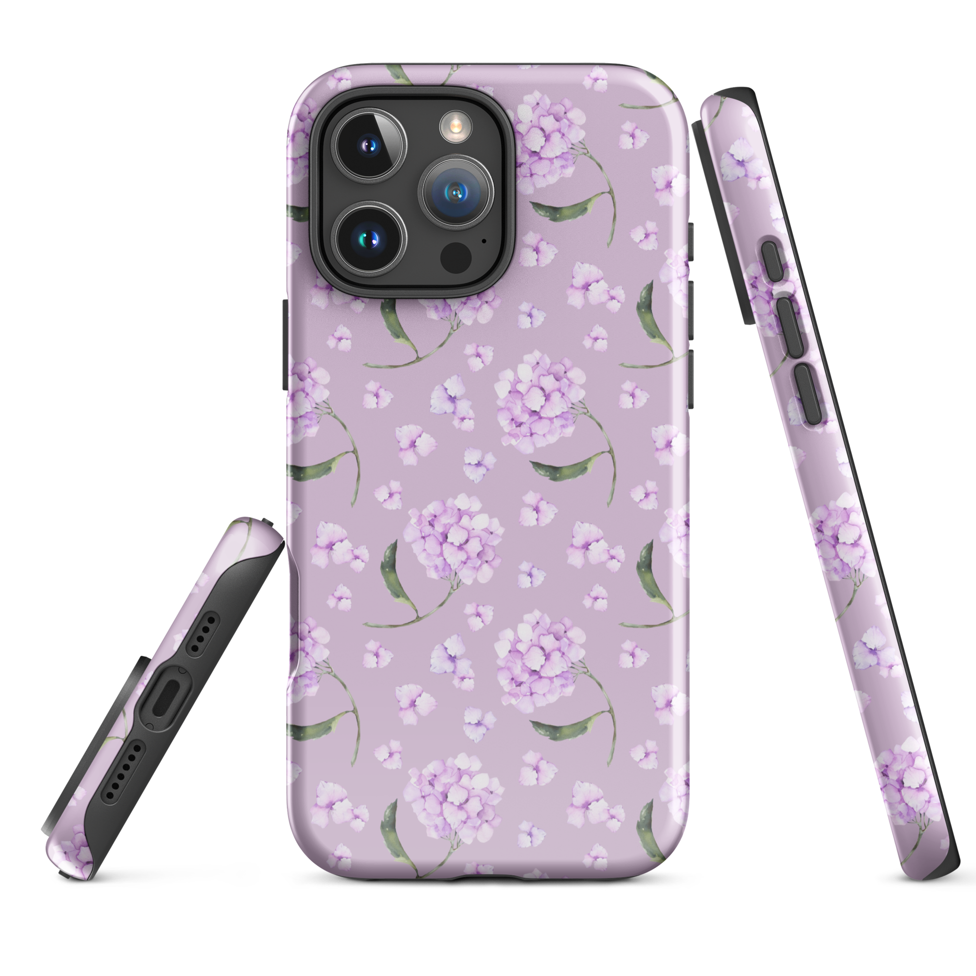 Lilac Hydrangea Bliss Tough Case for iPhone