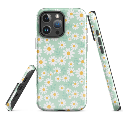 Mint Daisy Delight Tough Case for iPhone