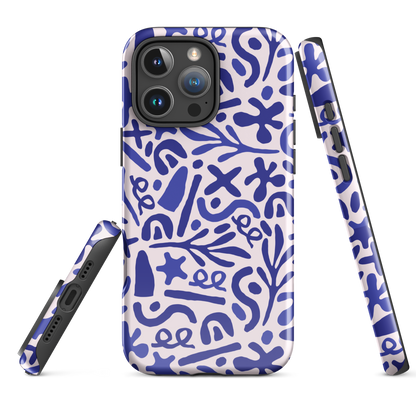 Abstract Indigo Splash Tough Case for iPhone