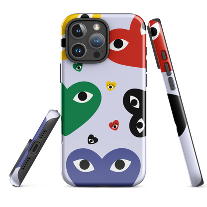 Colorful Hearts Tough Case for iPhone