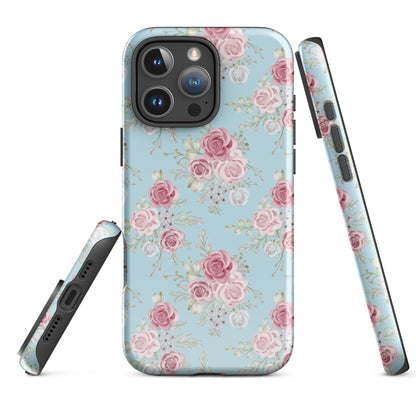 Dusty Rose Floral Tough Case for iPhone