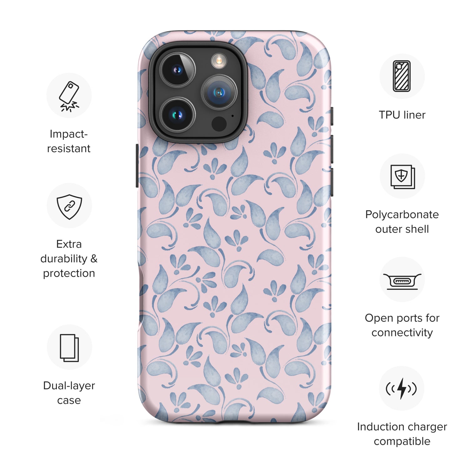 Pink Watercolor Tough Case for iPhone