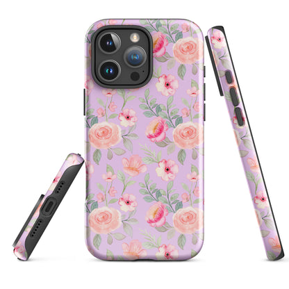 Vintage Rose Floral Tough Case for iPhone