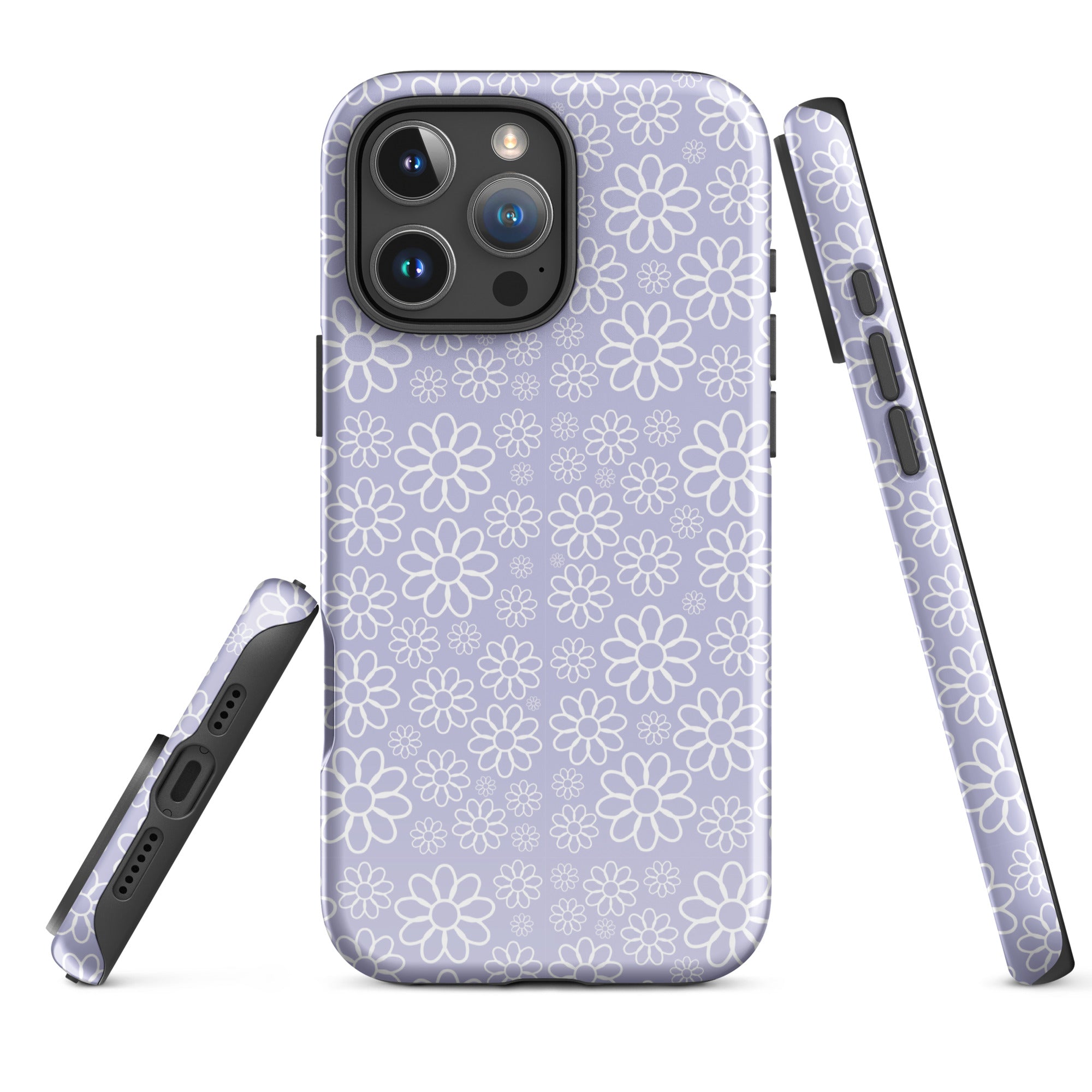 Lavender Daisy Retro Tough Case for iPhone