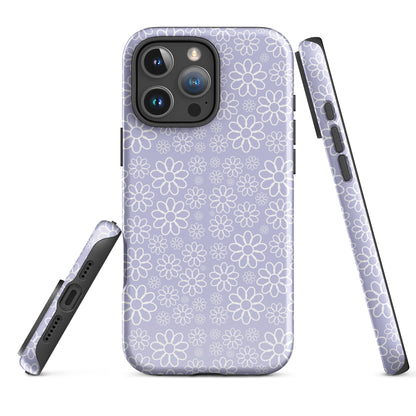 Lavender Daisy Retro Tough Case for iPhone