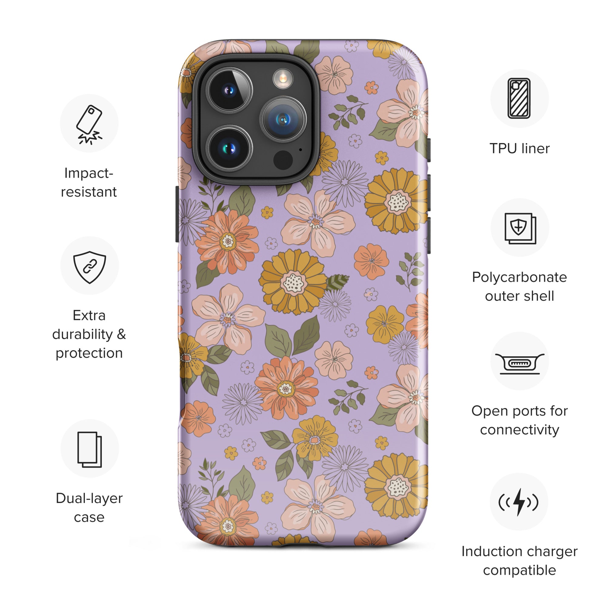 Groovy Floral Tough Case for iPhone