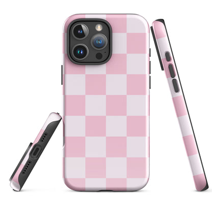 Pink Checkerboard Tough Case for iPhone