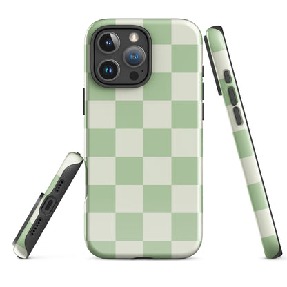 Sage Checkerboard Tough Case for iPhone