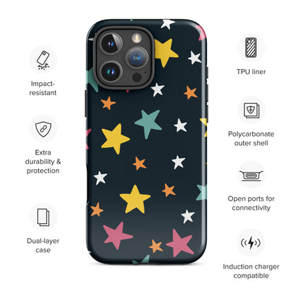 Colorful Star Pattern Tough Case for iPhone