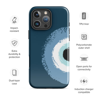 Royal Blue Evil Eye Tough Case for iPhone