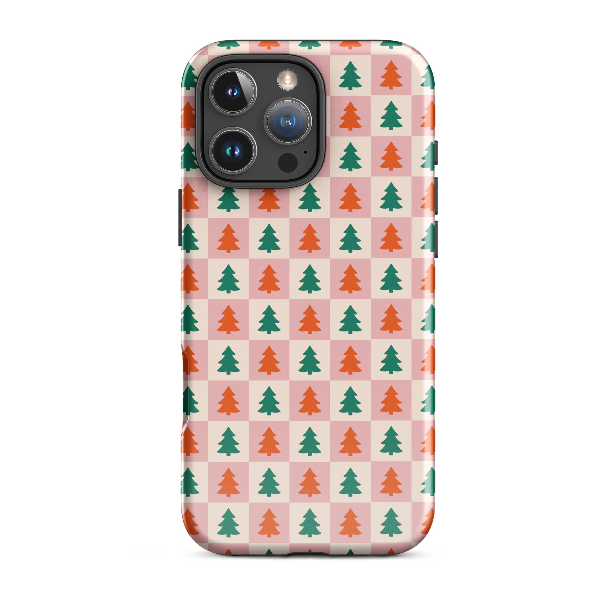 Holiday Tree Checkered Tough Case for iPhone