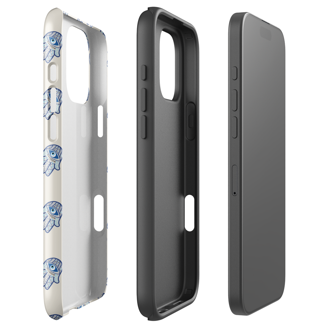 Azure Hamsa Charm Tough Case for iPhone