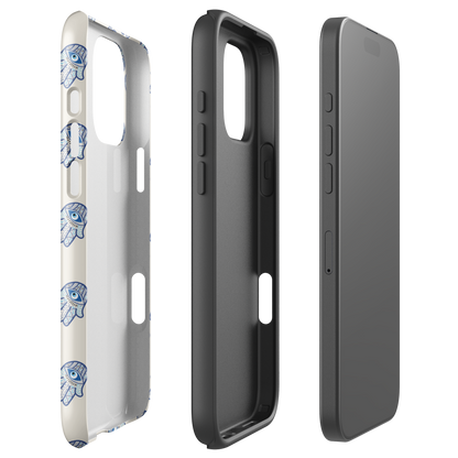 Azure Hamsa Charm Tough Case for iPhone