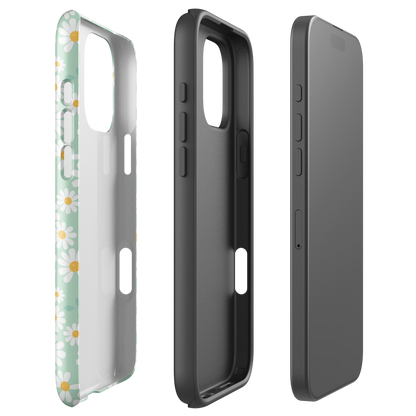 Mint Daisy Delight Tough Case for iPhone