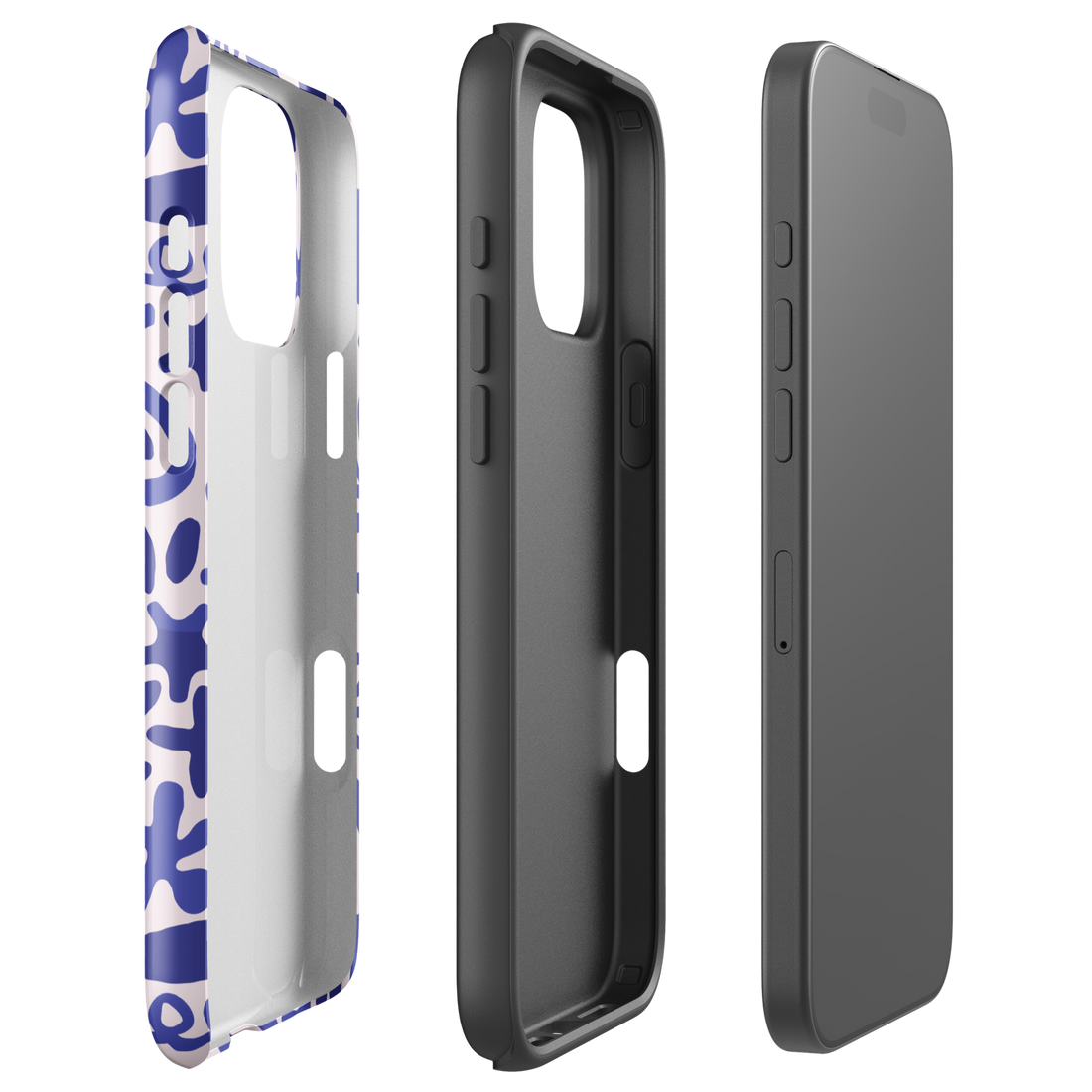 Abstract Indigo Splash Tough Case for iPhone