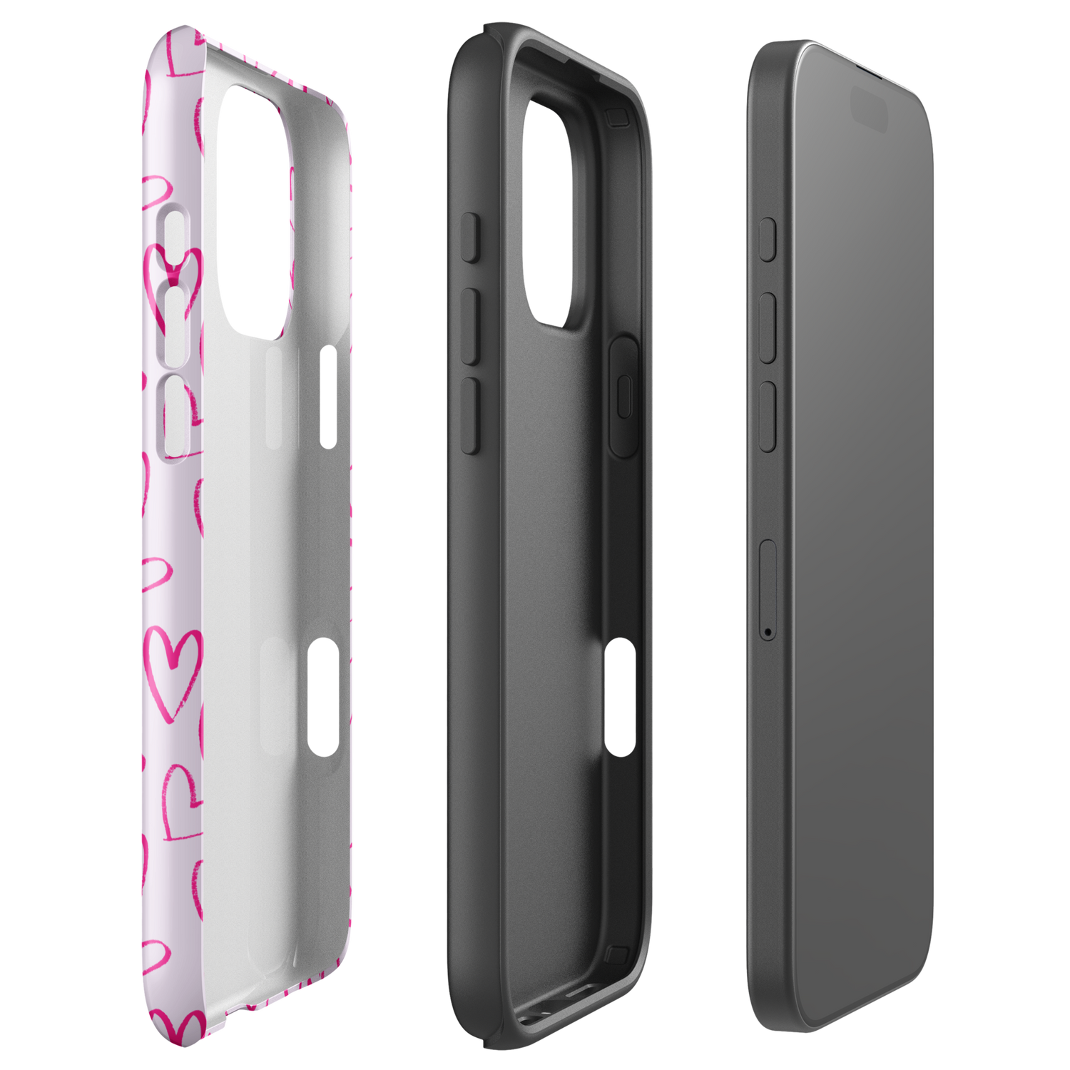 Heartbeats in Pink Tough Case for iPhone