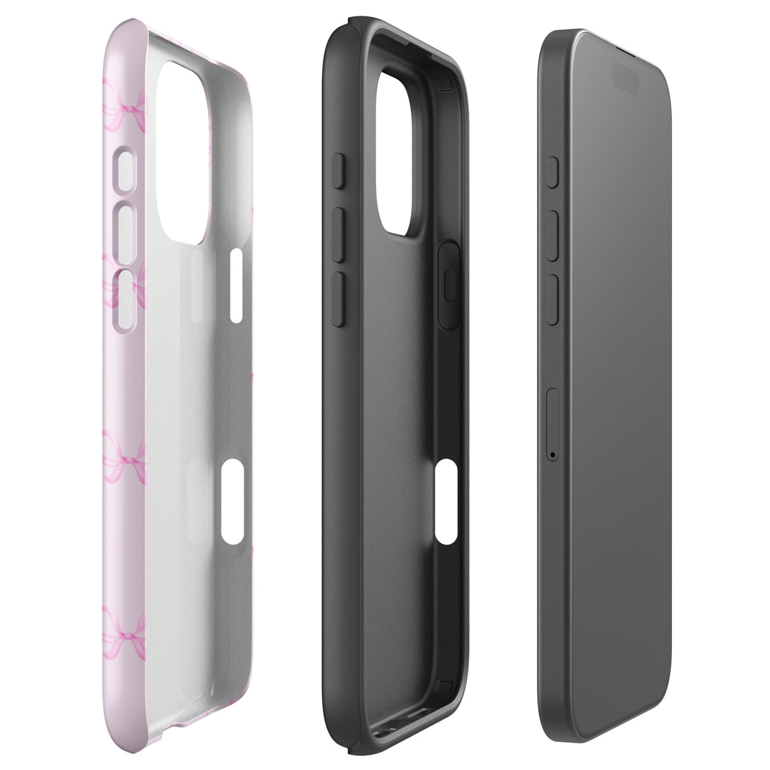 Pink Bow Charm Tough Case for iPhone