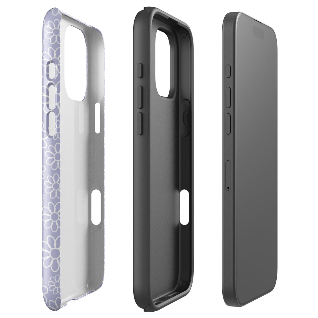 Lavender Daisy Retro Tough Case for iPhone