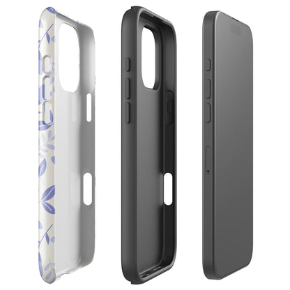 Minimal Floral Charm Tough Case for iPhone