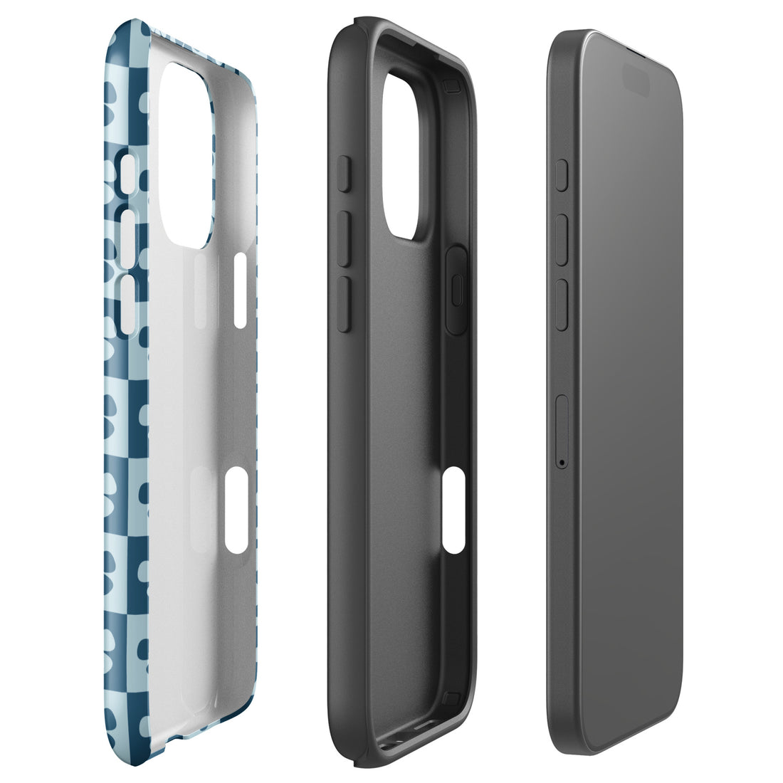 Mod Floral Checker Tough Case for iPhone