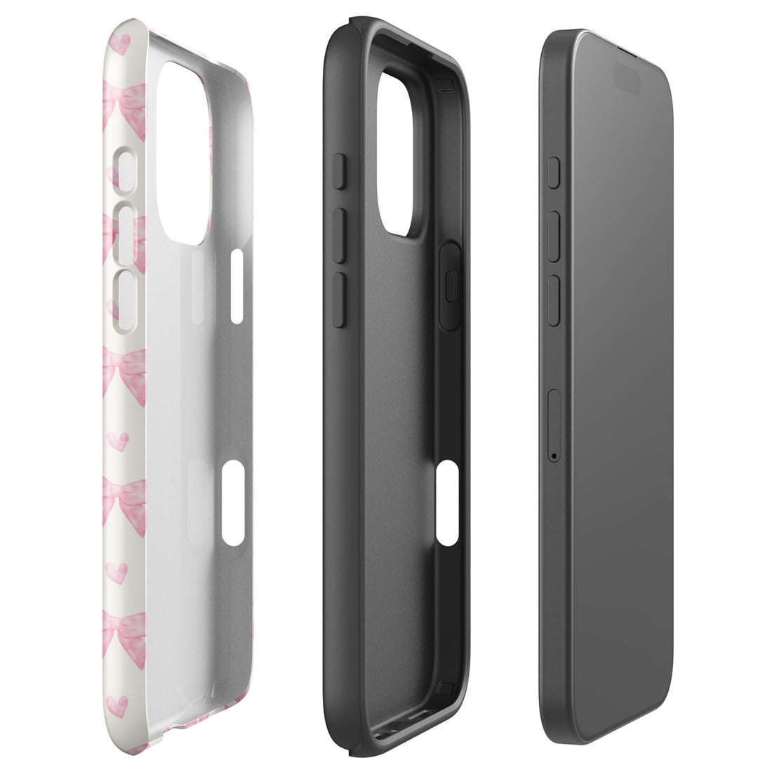 Pink Ribbon Hearts Tough Case for iPhone