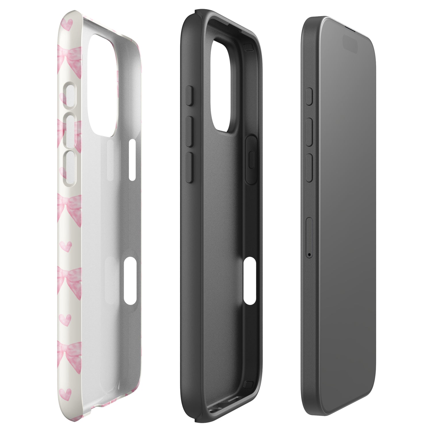 Pink Ribbon Hearts Tough Case for iPhone