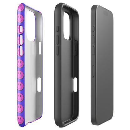 Bold Pink Smiley Tough Case for iPhone