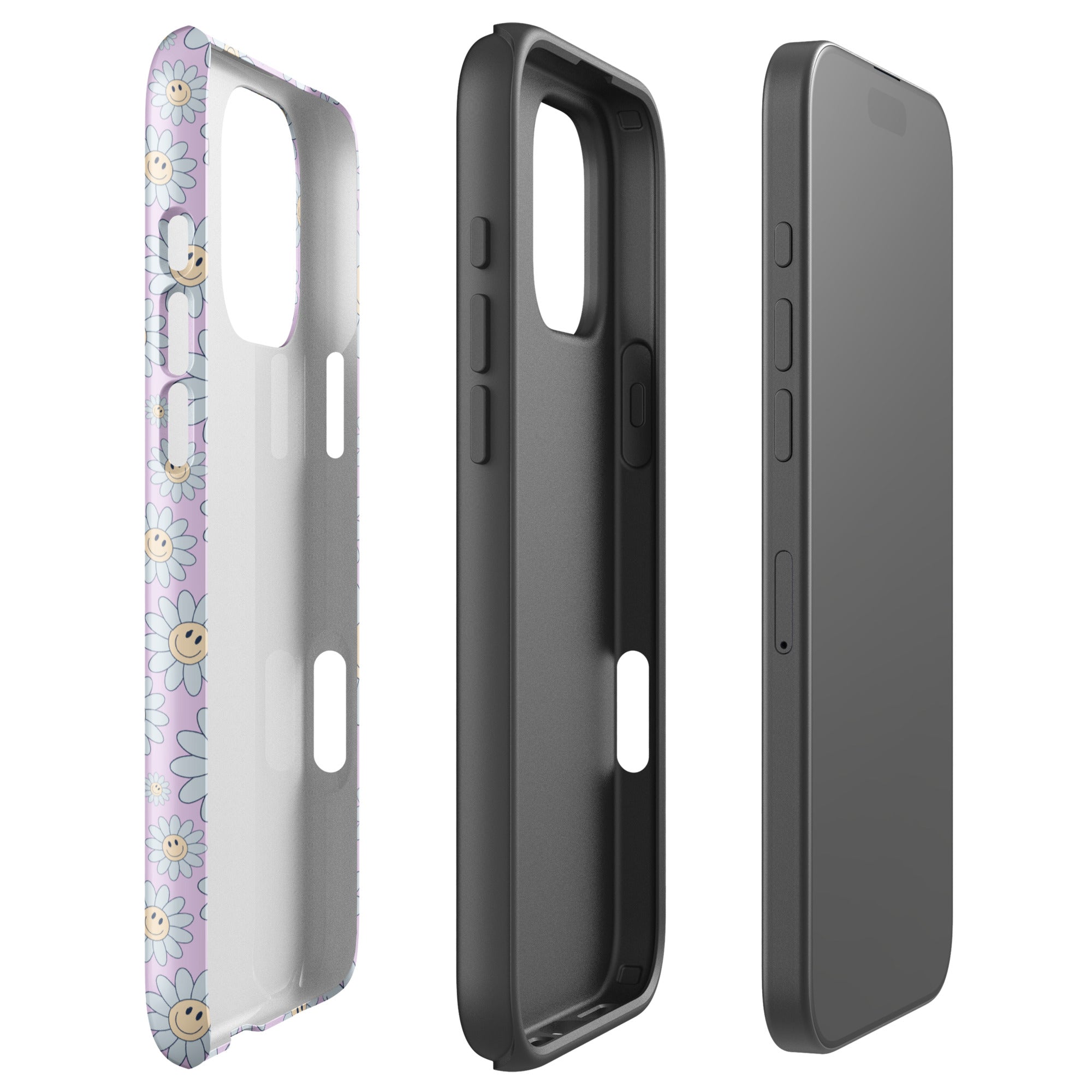 Pastel Daisy Smiley Tough Case for iPhone
