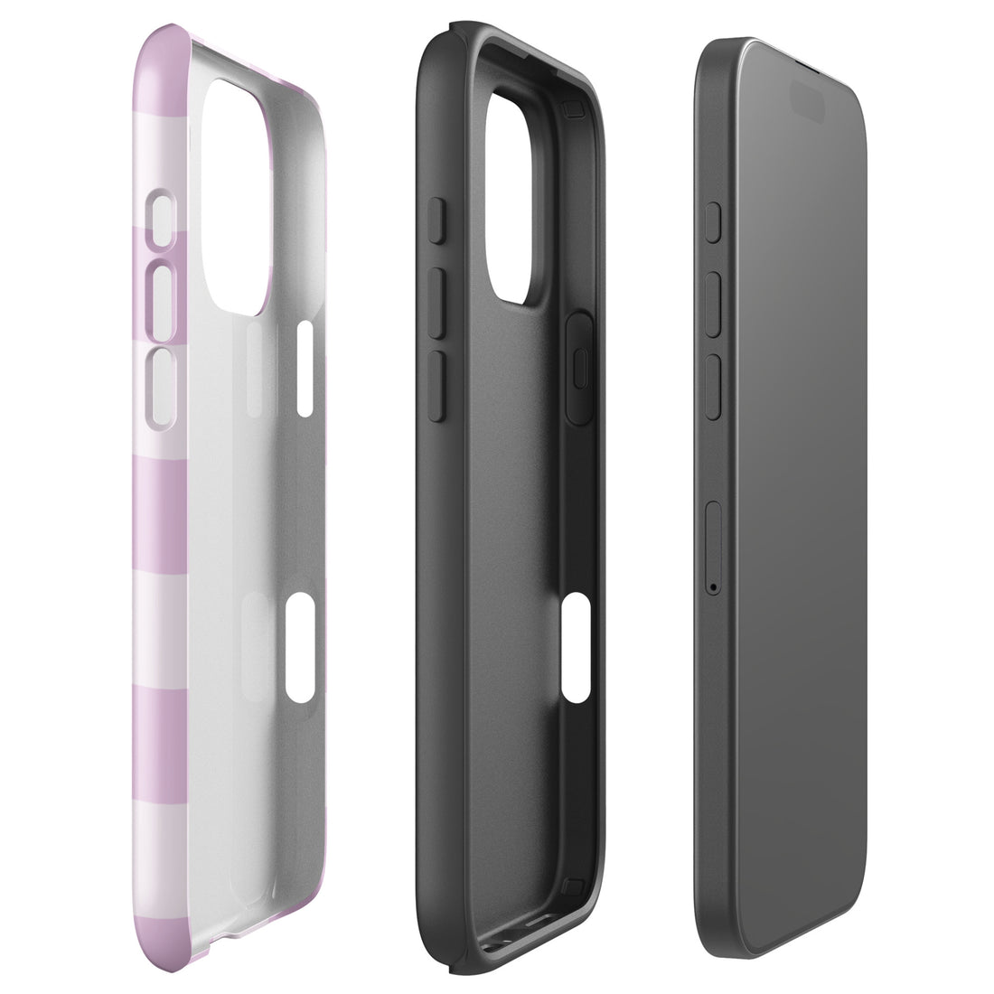 Lilac Checkered Print Tough Case for iPhone