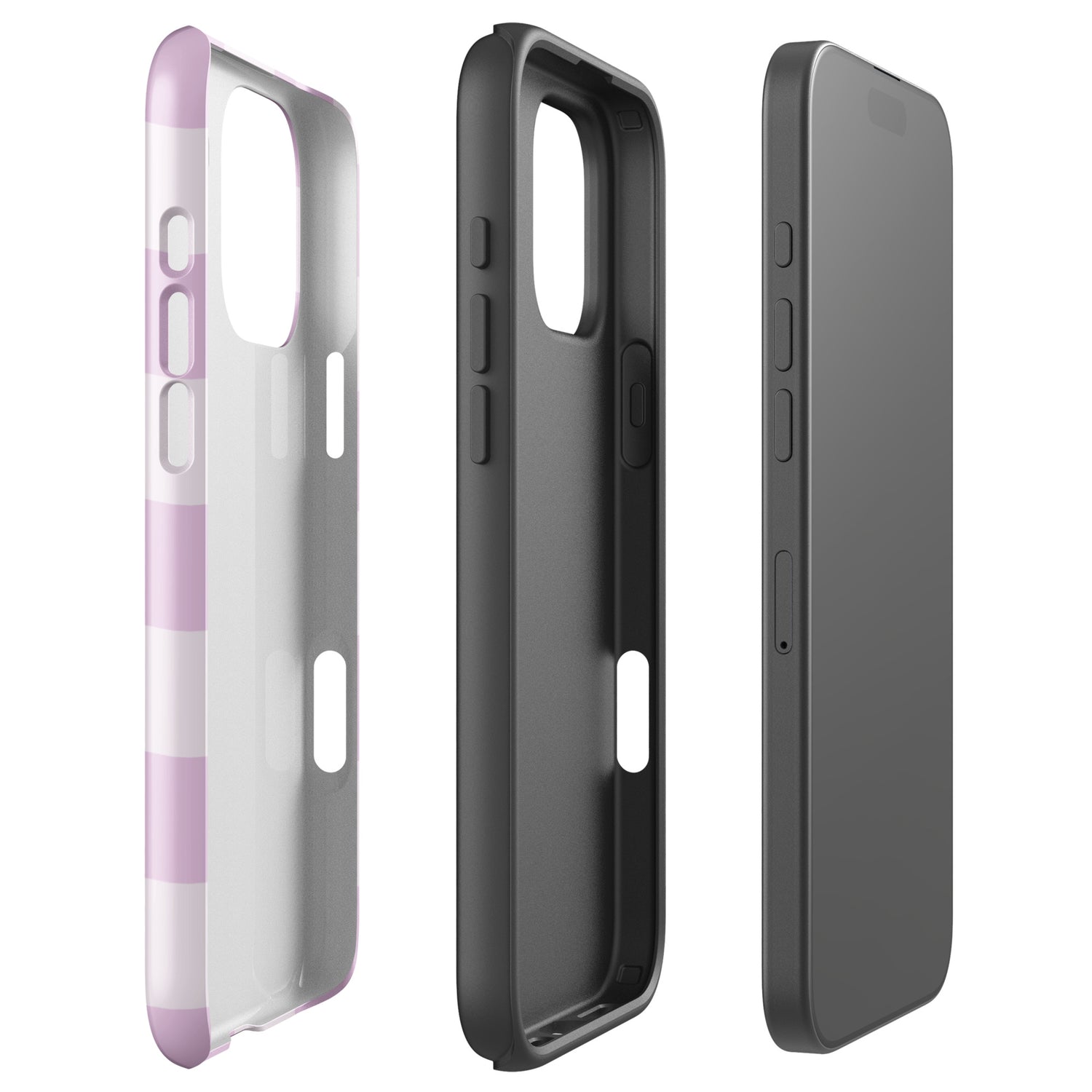 Lilac Checkered Print Tough Case for iPhone
