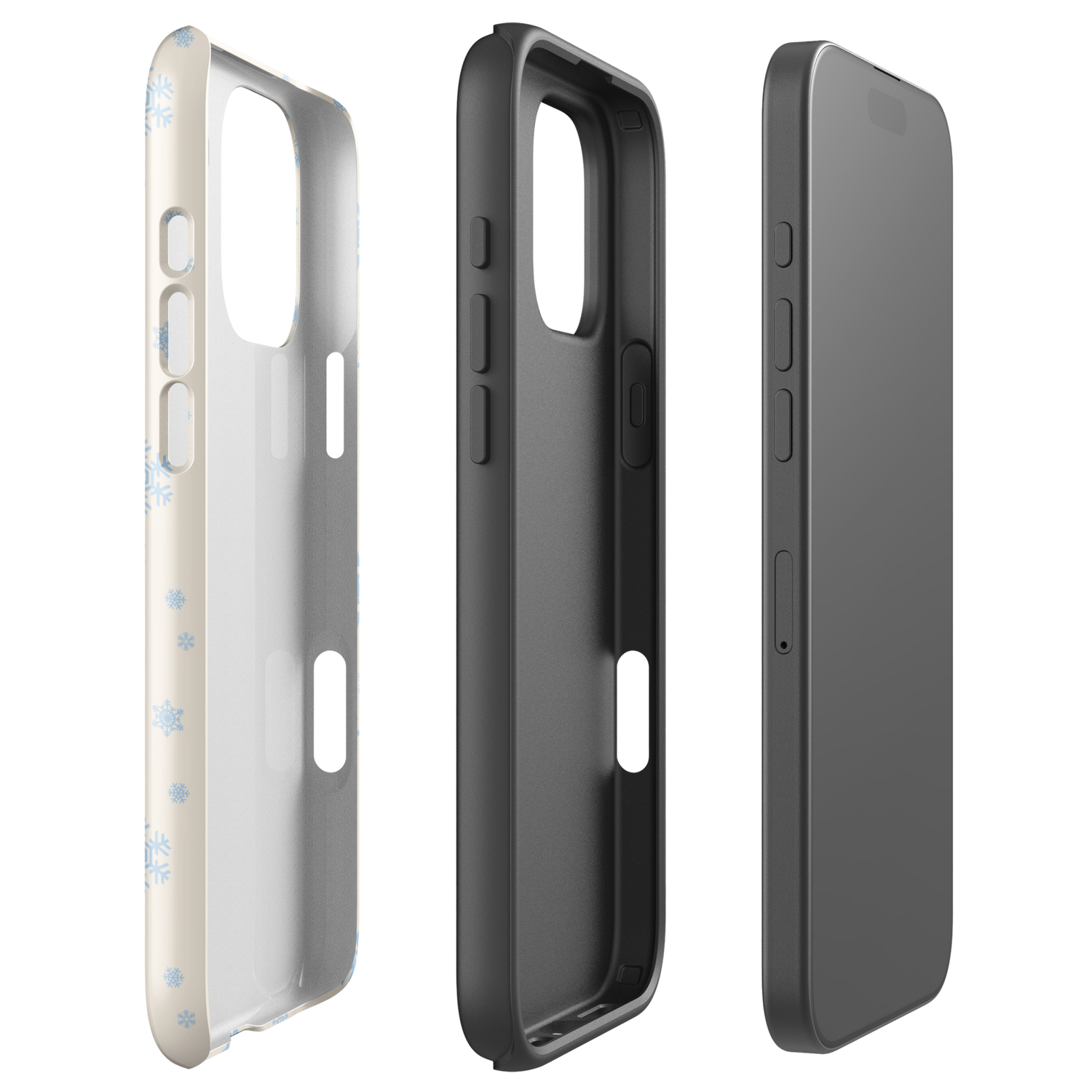 Winter Blue Snowflake Tough Case for iPhone