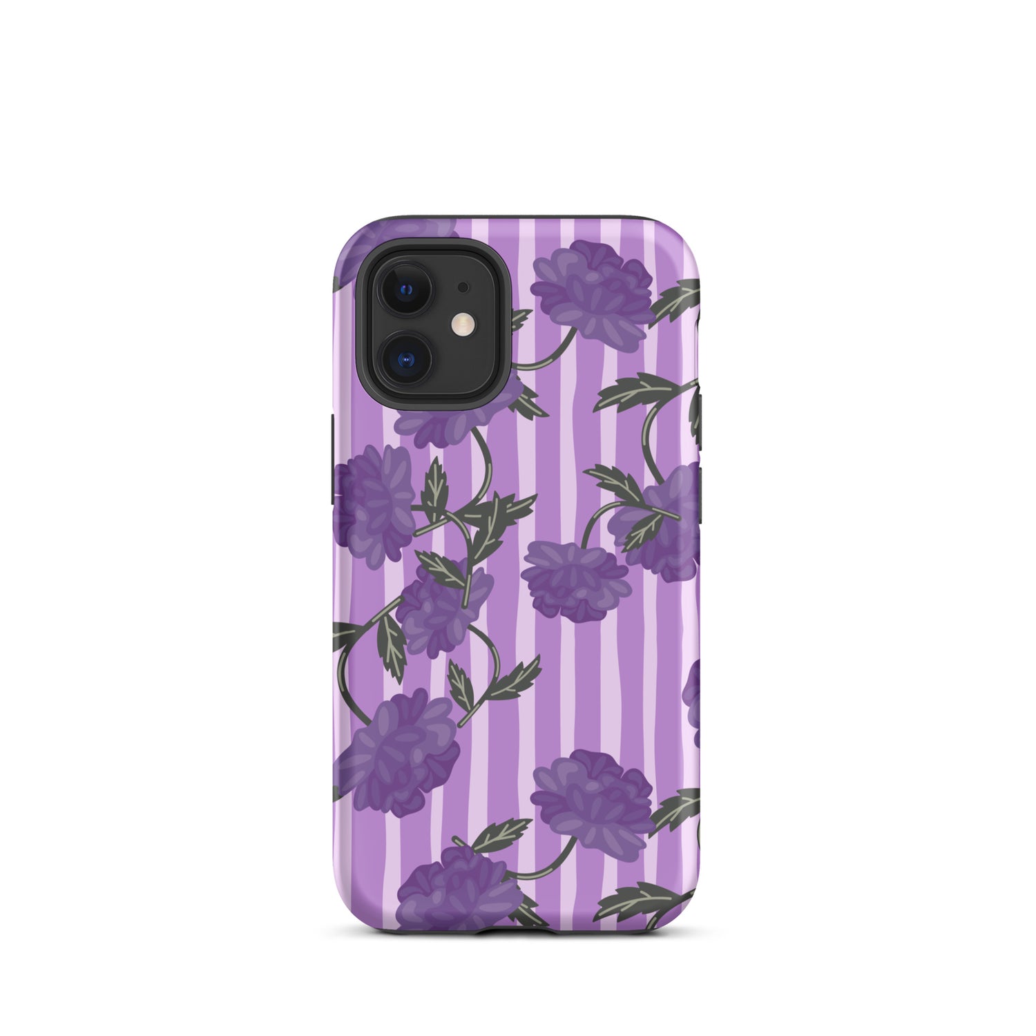 lavender flower iphone 11 case Lilac Stripe Floral iPhone Case