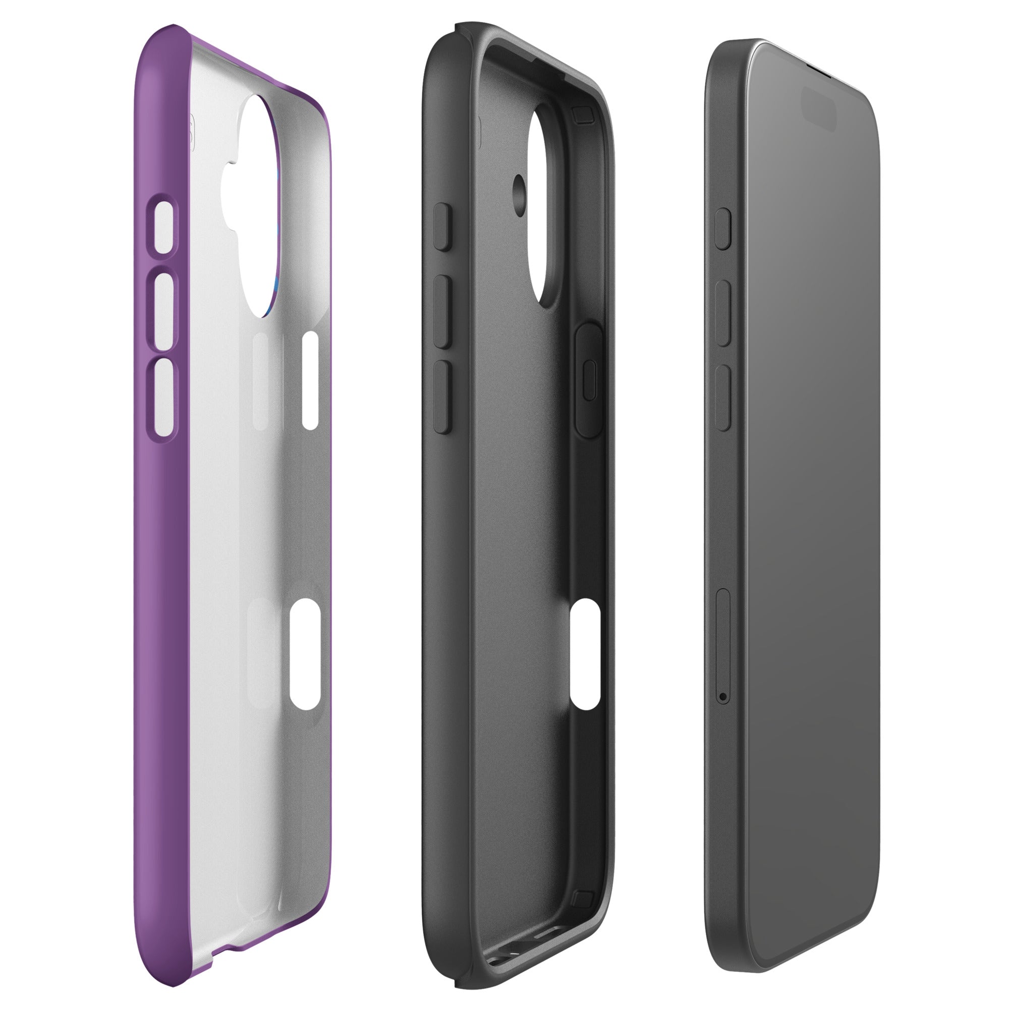 Violet Rainbow Polka Dot Tough Case for iPhone