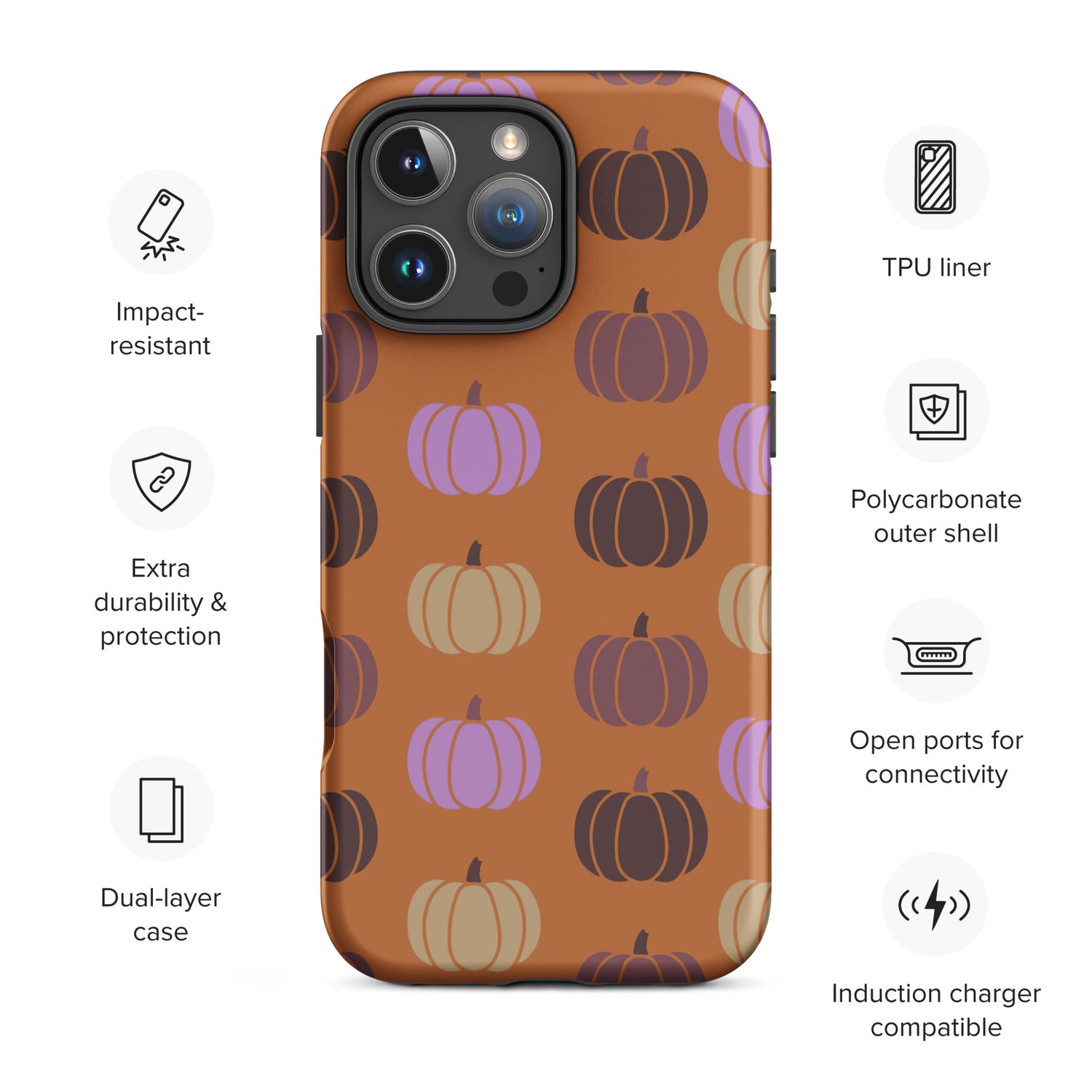 Pumpkin Pattern Tough Case for iPhone