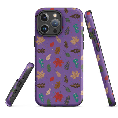 Autumn Leaves Purple Tough Case for iPhone